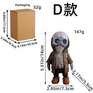 Niedliche Kopfs tatue Indoor Outdoor Tischplatte Figur Skulptur Modell für Halloween Schreibtisch Dekor - Product Image 6