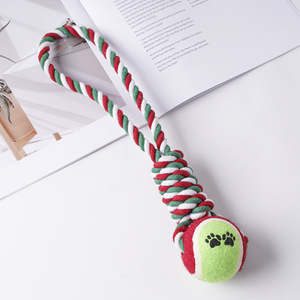 Hot Sale Eco-Friendly <b>Dog</b> Rope Tennis <b>Ball</b> Chew Toy for Outdoor & Indoor Use - Product Image 5