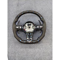 Volant sport en carbone personnalisé pour modèles BMW, cuir perforé noir pour F10 F30 F31 F32 F20 E92 E60 X6 E71 X5 E70 M3 M4