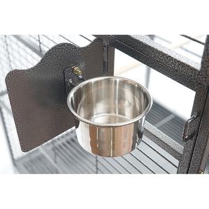 Büyük ferforje kuş kafesi akrilik asılı standı katlanabilir çevre dostu kuş kafesleri papağanlar için hayvan desen kapalı/açık - Product Image 3