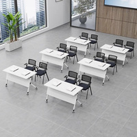 Table de formation mobile et silencieuse en PVC, multi-usage, pliable, simple, pour bureau et conférence, nouvelle collection