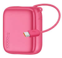 Batterie externe intégrée avec câble USB-C 10000mAh 22W PPS Charge rapide Chargeur de batterie portable 4 indicateurs LED ODM pour téléphone portable