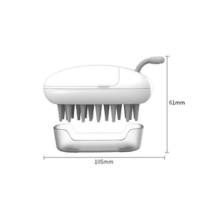 Brosse à cheveux pour massage du cuir chevelu, applicateur à dents souples en silicone, 105 mm x 61 mm, pour le soin du cuir chevelu - Product Image 1