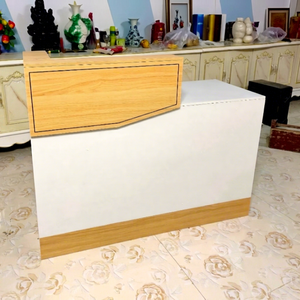 Reception Desk <b>Counter</b> Desk for <b>Checkout</b> & Retail Front <b>Counter</b> Table Minimalist Wood Office Furniture Customizable - Product Image 4