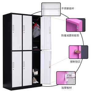 Armario de almacenamiento Xinlongfei de 2 niveles, gabinete de acero con cerradura para uso estudiantil en el aula - Product Image 1