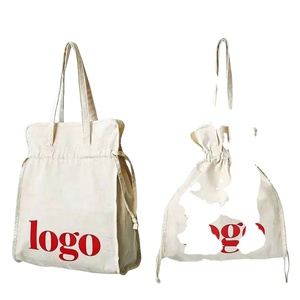 Custom Printed OEM Logo <b>Bags</b> Women's Reusable Customized Color <b>White</b> Letter Fashion Cotton Canvas Tote <b>Bag</b> Grocery Shopping - Product Image 1