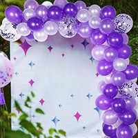 Taille personnalisée violet série princesse creux papillon Latex ballon guirlande ensemble nouveau Design pour la décoration de scène d'anniversaire