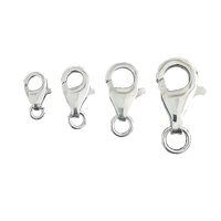 Accessoires de bijouterie en argent sterling 925 : connecteurs pour colliers et bracelets, anneaux de jonction, fermoirs mousquetons en argent massif pur