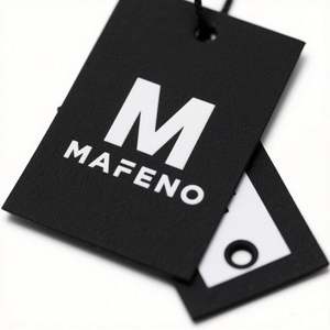 Label Gantungan Baju Mewah Custom, Label Pakaian Cetak Nama Logo Plastik dengan Tali, Hangtag Kertas untuk Pakaian Logo Sendiri - Product Image 1