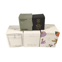 Boîte en papier de luxe pour emballage de bougies, personnalisable avec estampage doré, pour pots de bougies, faible MOQ, boîtes d'emballage pour bougies