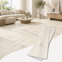 Plancher en vinyle rigide imperméable SPC, système de verrouillage facile à installer, résistant à l'usure, texture bois pour salon résidentiel