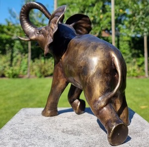 Escultura de Elefante Dorado de bronce de diseñador antiguo para decoración de jardín fabricante indio - Product Image 2