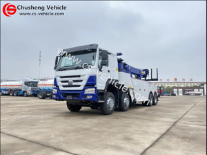 Camion de dépannage rotatif à 360 degrés Shacman 8x4, carrosserie de dépanneuse de 50 tonnes, camion de remorquage rotatif à vendre - Product Image 2