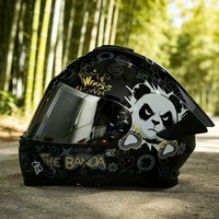 Casque de moto modulaire rabattable double usage (route et tout-terrain) avec système de double visière, verres extérieurs transparents et intérieurs teintés, certifié DOT 3C, en ABS