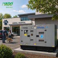 Générateur silencieux 100 kVA 110 kVA 80 kW 88 kW avec ATS triphasé 4 fils pour moteur diesel 1104C-44TAG2, idéal pour l'hôtellerie