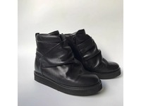 Bottes courtes en cuir véritable à plateforme et semelle épaisse, antidérapantes, style vintage rétro, tendance mode, personnalisables en gros