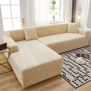 Housses de canapé élastiques en forme de L à prix abordable pour 7 places, avec jupe extensible, du fournisseur chinois moderne en gros - Product Image 4