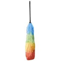 Plumero largo de microfibra para el hogar, plumero de mano con plumas de colores, diseño a la moda