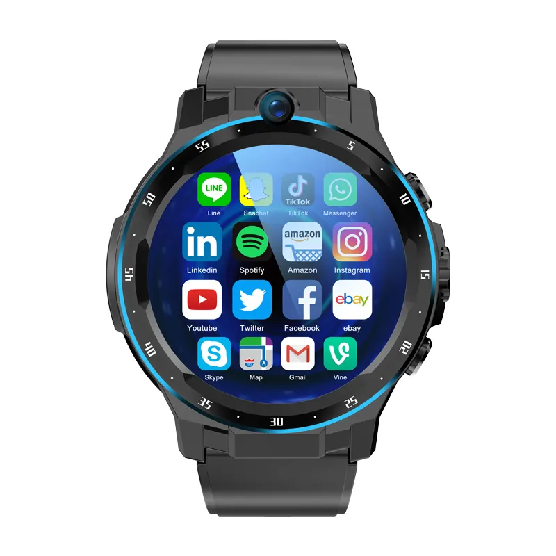 2023 A5 độ nét cao màn hình tròn đầy đủ Màn hình cảm ứng máy ảnh kép đa chức năng Android IOS hệ thống Smartwatch người lớn đồng hồ