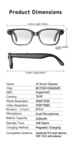 Lunettes caméra IA L806 12MP IMX681 Vidéo 1080P EIS Double batterie détachable Transfert WiFi OEM ODM Stock usine disponible