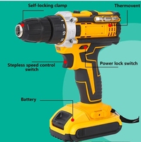 Perceuse sans fil d'artisanat d'alimentation d'usine 20v 18v perceuse sans fil batterie perceuse électrique sans fil