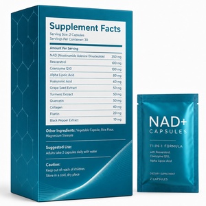 Suplementos de Salud Certificados NAD Plus Personalizados de 1000 mg, 60 Porciones, 30 Sobres, Sin Gluten, Veganos, Antioxidantes, Mejoran la Inmunidad - Product Image 6