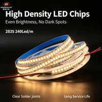 Lampu Strip LED 2835 240leds/m DC24V  Lumen Tinggi Lampu Pita LED Fleksibel 20m Tanpa Kedip Arus Konstan