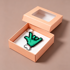 Custom Foam Insert Promotional Custom Made Keychain Packaging Key Chain Paper <b>Box</b> <b>Gift</b> <b>Box</b> - Product Image 1