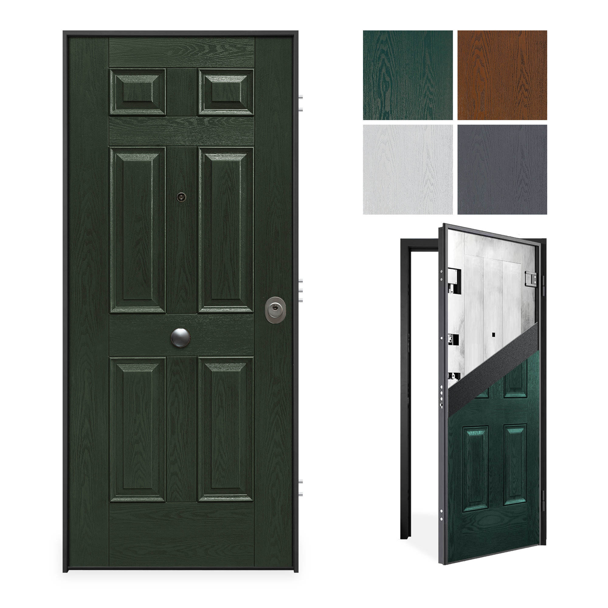 Int: White, Ext:White/Grey/Walnut/Green