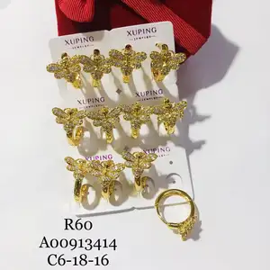 Xuping-pendientes de moda versátiles chapados en oro de 24K, joyería barata de diseño exquisito de Dubái, 212