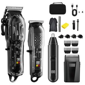 Kit Completo di Tosatrici <span class=keywords><strong>e</strong></span> Regolabarba Senza Fili <span class=keywords><strong>per</strong></span> Uomo, Rasoio Elettrico Ricaricabile <span class=keywords><strong>per</strong></span> <span class=keywords><strong>Capelli</strong></span> <span class=keywords><strong>e</strong></span> <span class=keywords><strong>Barba</strong></span> - Product Image 1