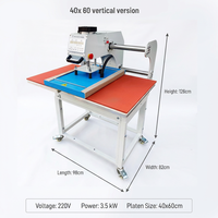 Presse à chaud pneumatique double station 2-en-1 40x60cm à ouverture automatique, imprimante à plat neuve avec moteur pour impression de t-shirts