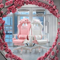 Chaise de jeu ergonomique inclinable moderne en cuir PU Anji Anime de haute qualité, personnalisable, extensible, pour filles