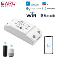 Module de disjoncteur intelligent WiFi EWeLink Mine 10A, interrupteur sans fil, commande vocale à distance via l'application EWeLink, compatible Alexa et Google Home