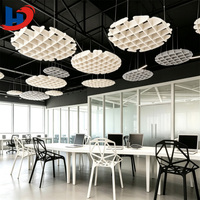 Panneau de plafond suspendu HENGJIU moderne à clipser, 1200x1200mm, grille modulaire, insonorisant, ignifuge, pour bureau, salle de réunion