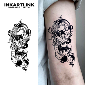 INKARTLINK - Pegatinas de Tatuajes Temporales para el Cuerpo, Diseño de Dragón Anime, Resistentes al Agua, Ecológicas, Duran 15 Días, Paquete al por Mayor - Product Image 1
