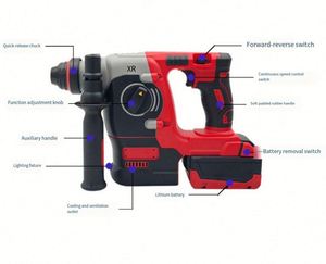 Kit Combo Grande Vente : Perceuse sans fil, tournevis, clé à main, ensemble en acier inoxydable, batterie au lithium, mallette de transport rigide pour réparations domestiques - Product Image 6