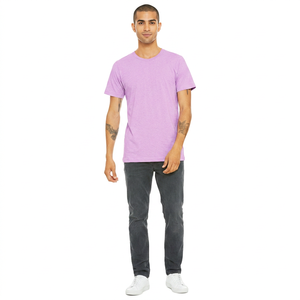 T-shirt à manches courtes pour homme, col en V, respirant, mélange de coton, 100% coton, avec motif imprimé, col rond - Product Image 1
