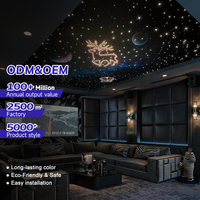 Neues Design Hotel-Anpassung Farbenfrohe Sternenhimmel-Deckenleuchte PMMA-Material Fernbedienung Dimmbare LED-Glasfaser-Beleuchtung