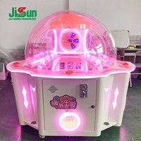 Distributeur de balles-cadeaux Hi Spin Paradise Capsule, à monnayeur, pour deux joueurs, avec dôme LED rose, pour centre commercial