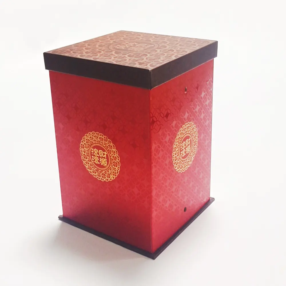 Luxus Noble Hot Stamp ing Karton Papier Geschenk Seide Einsatz Box für Wein Schnaps Alkohol Flasche Verpackung mit Eva Foam