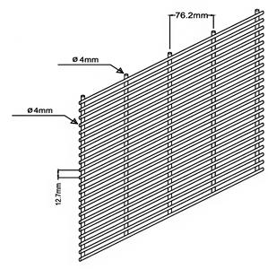 Clôture de jardin anti-escalade, clôture de sécurité, <span class=keywords><strong>palissade</strong></span> Hebei 358, panneau Clear Vu carré, acier galvanisé, hauteur 8 pieds, marque Muyuan - Product Image 4