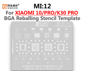 Amaoe BGA Reballing Solder Stencil Plant Tin Net para Xiaomi 10 11 12 ultra <span class=keywords><strong>Redmi</strong></span> K20 K30 Note CPU MI8 9 10 11 12 13 14 15 16 - Product Image 6