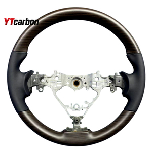 พวงมาลัยหนังแท้ลายไม้สไตล์วินเทจ YTcarbon สำหรับ Leaf 17+ <span class=keywords><strong>Nismo</strong></span> อะไหล่ตกแต่งภายในรถยนต์ JDM - Product Image 1