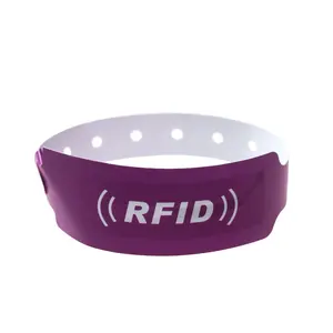 Gelang Id pasien rumah sakit RFID sekali pakai Mifare ultra ringan C gelang kertas PVC medis NFC satu kali