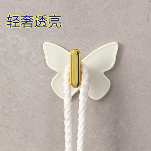 Butterfly Hook Light Luxury No Drill Strong Load Bearing Kitchen Bathroom Door Back Bag Hook Removable - Product Image 2