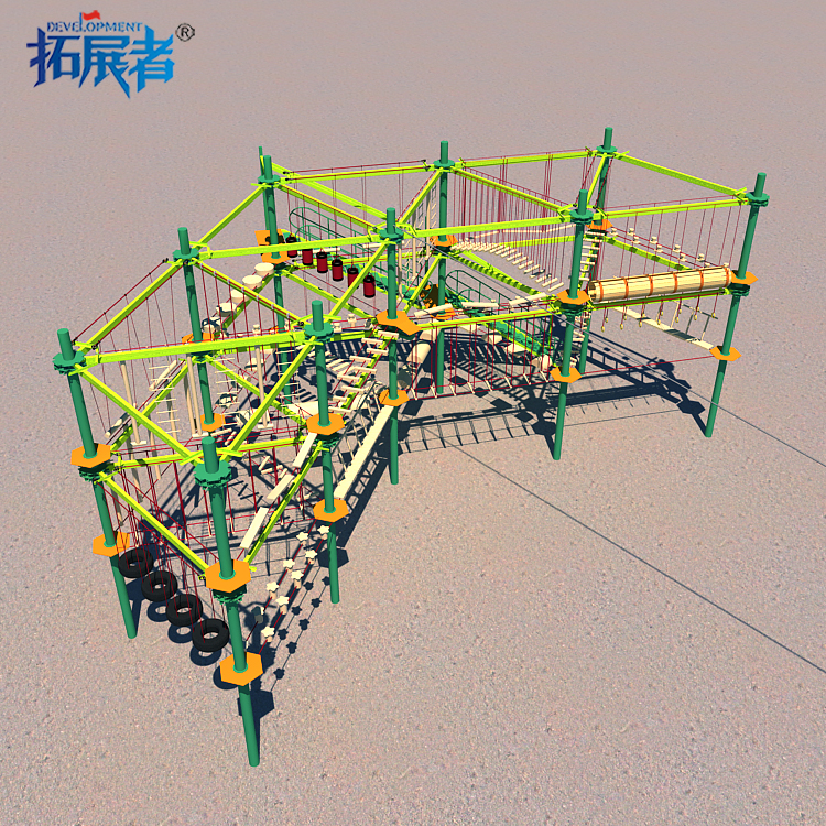 Zip-Line рекреационные Outbound Rope Obstacle Course услуги для парка развлечений на продажу