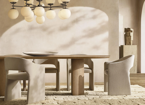 इनडोर लिविंग रूम ठोस ओक लकड़ी फर्नीचर उच्च अंत आयताकार डाइनिंग टेबल - Product Image 2