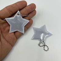 Colgantes Reflectantes Personalizados de PVC con Forma de Estrella, Llavero Reflectante con Logotipo Personalizable, Amuletos Nocturnos, Accesorios para Mochilas Escolares