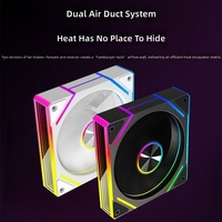 Ventilateur de boîtier PWM pour PC de bureau Prism 9 Pro, 12 cm, refroidissement silencieux 30dBA, roulement fluide, 50000 heures, Mystic Light-Sync ARGB